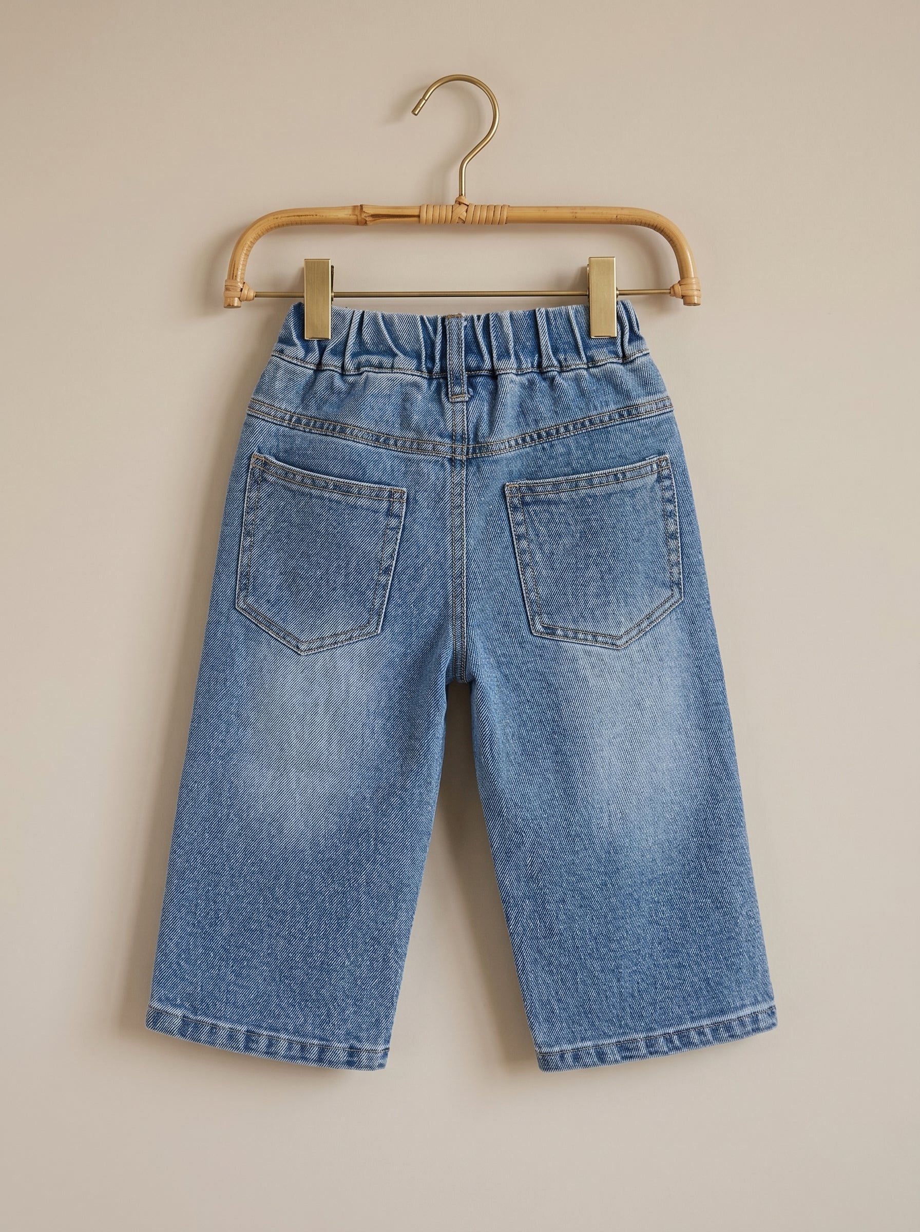 Cherry Embroidered Denim Jeans