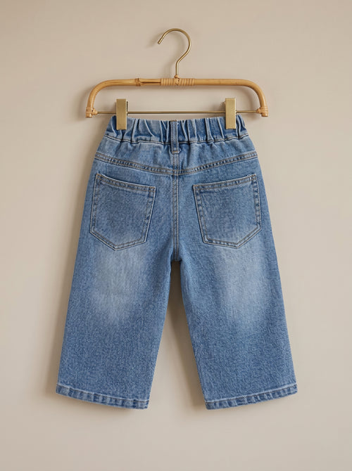 Cherry Embroidered Denim Jeans