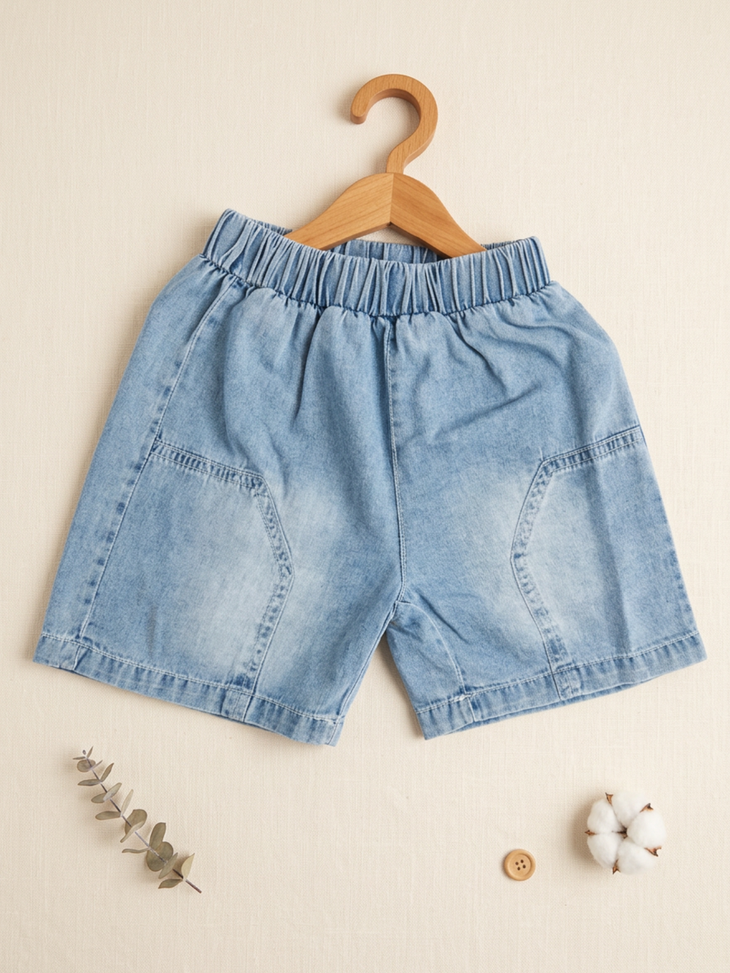Polo Shirt & Denim Shorts Set