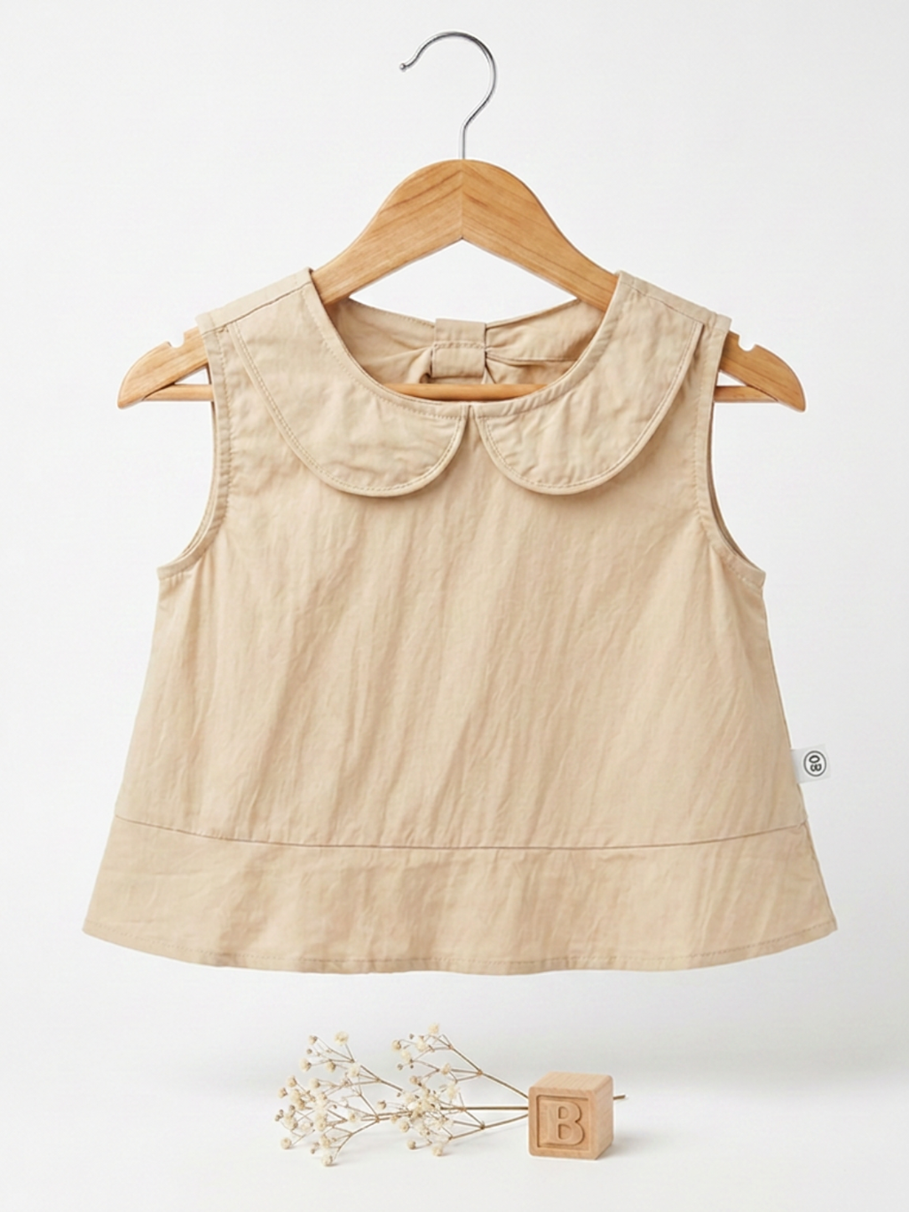 Peter Pan Collar Top & Ruffle Shorts Set