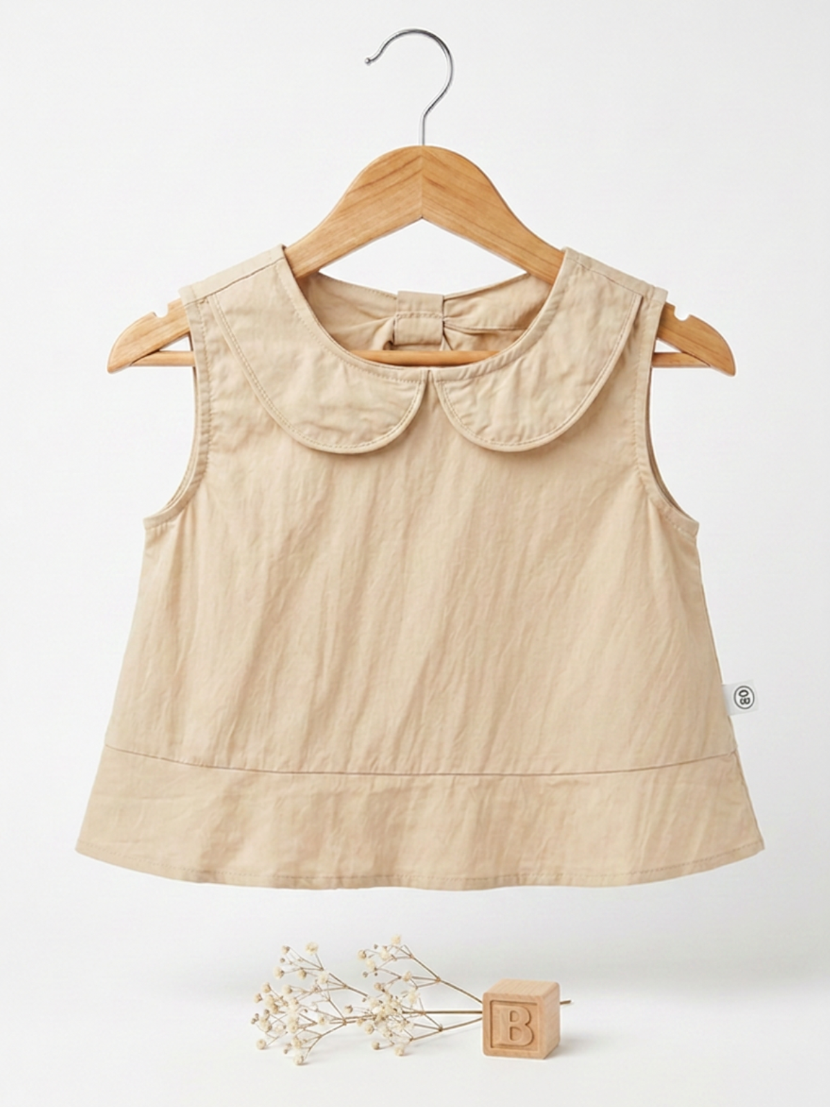 Peter Pan Collar Top & Ruffle Shorts Set